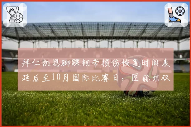 拜仁凯恩脚踝韧带损伤恢复时间表延后至10月国际比赛日，图赫尔双前锋战术被迫搁置